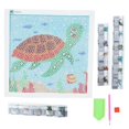 thumbnail image 2 of Easy 5D  Painting Kit, Cartoon Sea Tortoise Full Drill  Art Gem Painting For Beginners Rhinestone  Home Wall Decor, 2 of 8