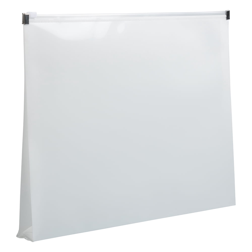 JAM Paper Plastic Envelopes with Zip Closure, Letter Booklet, 9 3/4 x 13, White, 3/Pack