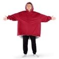 thumbnail image 1 of Bare Home Plush Sherpa Wearable Blanket - Fluffy & Soft - Lightweight - Adult, Red, 1 of 7