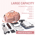thumbnail image 4 of Madiva Sports Duffle Bags for Women Men, Gym Duffle Bags with Shoe Compartment, Carry On Weekender Overnight Bags for Plane, Pink., 4 of 8