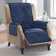 thumbnail image 2 of Housse de Protection Réversible pour Meubles Matelassés, Marine/argent, Fauteuil Inclinable, 2 of 4