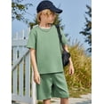 thumbnail image 4 of Arshiner Boys Drop Shoulder T-Shirt & Drawstring Waist Shorts Set Casual Summer Clothes, 4 of 6