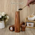 thumbnail image 5 of Juego 2 Molinillos Sal y Pimienta Madera Acacia 25cm Manual con Núcleo Cerámico/Acero Ajuste Grosor Recargable Regalo Elegante para Cocina, 5 of 5
