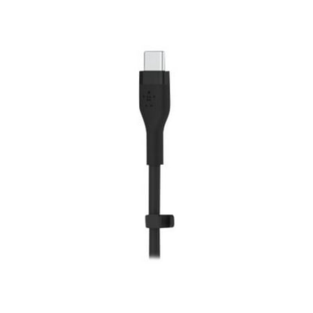 Belkin - BoostCharge Flex Silicone USB-C to Lightning Cable 6.6FT, MFi-Certified Charging Cable with Cable Clip - Black