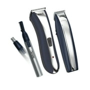 Wahl Clipper Lithium Ion Rechargeable Haircutting & Trimming Combo Kit - 79003 Black/Gray