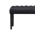 thumbnail image 2 of Global Furniture USA Fabric Rubberwood Channeled Bench, Black, 2 of 4