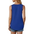 thumbnail image 5 of Fantaslook Womens Tank Tops Dressy Casual Sleeveless Blouses Crew Neck Pleated Tunic Shirts Summer Tops, 5 of 9