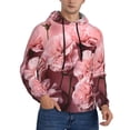 thumbnail image 2 of Sikiie Delicate Pink Carnations Men's Hoodie, Essentials Hoodie, Sweatshirt, Pullover Hooded Sweatshirt for Men-3X-Large, 2 of 7