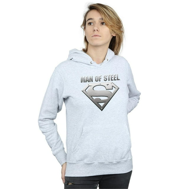 DC Comics Chandail à Capuchon Femme Superman Man Of Steel Shield