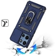 thumbnail image 3 of For Motorola Moto G Power 5G 2025 XT2515V Camera Push Magnetic Ring Hybrid Kickstand Cover Cell Phone Case + Tempered Glass - Blue, 3 of 5
