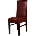 thumbnail image 1 of Solid Color PU Leather Stretch Waterproof Chair Protector Covers For Dinging Living Room Chair C051 (wine red stripe), 1 of 6