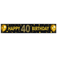 thumbnail image 2 of Glamorous Glittery Gold Happy 40 Birthday Banner Party Decoration Backdrop Background Photo Props for Birthday Celebrations Party Supplies Festive Decorations Event Decor, 2 of 6