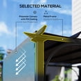 thumbnail image 4 of Outsunny Pergola Rétractable 10 Pieds x 10 Pieds, Pavillon de Pergola Extérieur UPF50+, 4 of 10