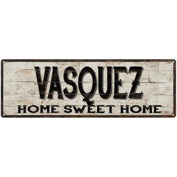 VASQUEZ Rustic Home Sweet Home Sign Gift 6x18 Metal Decor 206180084143