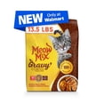 thumbnail image 3 of (2 pack) Meow Mix Gravy Coated Kibble Mix, Chicken Flavor Dry Cat Food, 13.5 Lb. Bag, 3 of 10