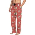 thumbnail image 5 of Top-kevin Christmas Gnoomes Santa Claus Pajama Pants Men's Lounge Pants Straight-Fit Men Pajama Bottoms, 5 of 7