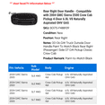 thumbnail image 2 of Rear Right Door Handle - Compatible with 2004 GMC Sierra 2500 Crew Cab Pickup 4-Door 6.0L V8 Naturally Aspirated OHV GAS, 2 of 2