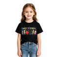thumbnail image 3 of Ruiwill First Day Of School Shirt For Girls Summer Breathable Back To School Letter Print Girls School Clothes Crew Neck Short Sleeve Kids Tops Size 8-9 Years, 3 of 3