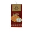 thumbnail image 6 of Serafina Home Harvest Fall Tip Towels: Plush Rust Orange Cotton Towels With Boho Pumpkin Design Set of 2, 12" x 18" Inch, 6 of 6