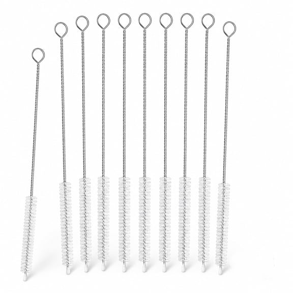 Straw Cleaner Brush Extra Long 12 inch,Extra Wide 12mm diam Straw Brushes for Cleaning Straws,Straw Cleaning Brush for Tubes,Water Bottle,Sippy Cup,Extra Long Straw Brush Set 10 Pack