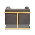 thumbnail image 4 of Baxton Studio Ambra Velvet Fabric with Gold Finish Accent Chair in Gray, 4 of 10