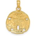 thumbnail image 3 of Avariah Solid 10K Yellow Gold Polished Sand Dollar Pendant - 34.5mm, 3 of 6