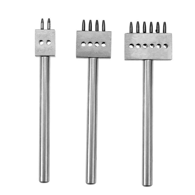 OULII Durable Steel Round Hole Chisel DIY Prong Hole Punch Kit for Use