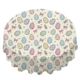 thumbnail image 2 of Easter and Pink Bows Cream Pattern Round Tablecloth 60", Wrinkle-Resistant Wipeable Cover for Kitchen, Dining, Picnic & Patio, 2 of 6
