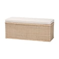 thumbnail image 2 of bali & pari Barid Braided Rattan Storage Bench with Cushioned Lift-Top Lid, 2 of 3