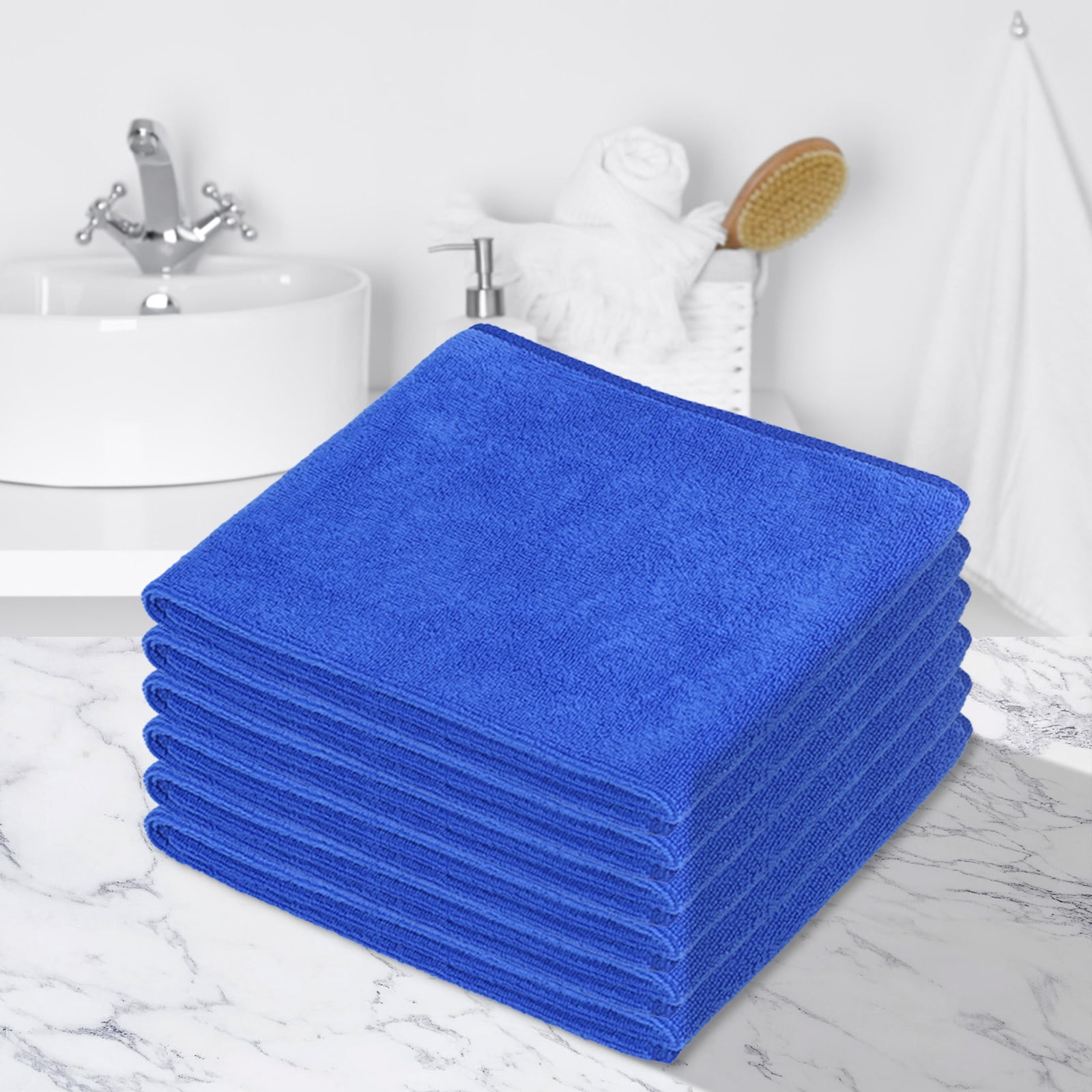 Bath Towels Set of 6 - Large Bath Towels 35 x 75 cm, Thickened and Absorbent for Hair, Body, and Home Cleaning