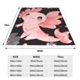 thumbnail image 3 of Salouo Cute Axolotl Sakura Blossoms A Print Bed Blankets,Flannel Blanket Comfortable Air Conditioning Blanket Lightweight Blanket for Sofa Bed Travel & Couch -80"x60", 3 of 8