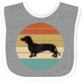 thumbnail image 3 of Inktastic Dachshund Dog Retro Sunset Boys or Girls Baby Bib, 3 of 4