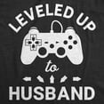 thumbnail image 2 of Mens Leveled Up to Husband T Shirt Funny Gamer Video Games Wedding Graphic Novelty Tee Graphic Tees, 2 of 9