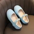thumbnail image 6 of Toddler Girls Cute Pearl Dress Shoes Kids Lightweight Princess Ballet Flats Wide Toe Box Mary Jane Shoes, 6 of 7