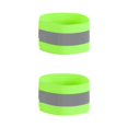 thumbnail image 4 of Eigraketly Muñequeras deportivas reflectantes Unisex, muñequera, correas para piernas y tobillos, cinta reflectante de seguridad, correas para Verde 2Conjunto, 4 of 6