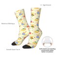 thumbnail image 4 of Picia Colorful Cartoon Snail Print Athletic Socks for Men & Women – Cushioned Moisture-Wicking Crew Socks for Sports, Running, and Training, Soft & Breathable Size 5-11, 4 of 6