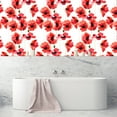 thumbnail image 2 of MuralsPrint Karisma Red Poppy Seamless Removable Wallpaper - 24'' inch x 10'ft, 2 of 5