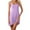 Light Purple, variant on Women's Plus Size Slip Nightdress - With Breast Cushion Cup, Polyester, Long Length - M-XXL Sizes, Racerback Design