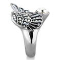 thumbnail image 3 of TK1769 - High polished (no plating) Stainless Steel Ring with Top Grade Crystal  in Clear Size 7, 3 of 3