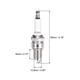 thumbnail image 4 of Buji de encendido Uxcell F7TC para generador GX120, GX160, GX200, GX240, cortacésped, tractor, motocultor, bomba de agua, 4 of 5