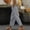 L Grey, variant on Rhuody Women'S Pants High Waist Pants Drawstring Capri Pants With Pockets Wide Leg Cropped Pants For Retro Trousers L White
