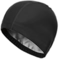 thumbnail image 1 of Swimming Pool Swim Cap|mixed Adult Man-woman| Pu Fabric|easy To Put On|black, 1 of 4