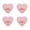 Pink, variant on 4 Pieces Heart Shaped Hooks for Bathroom Organization Towel Hangers Decoration