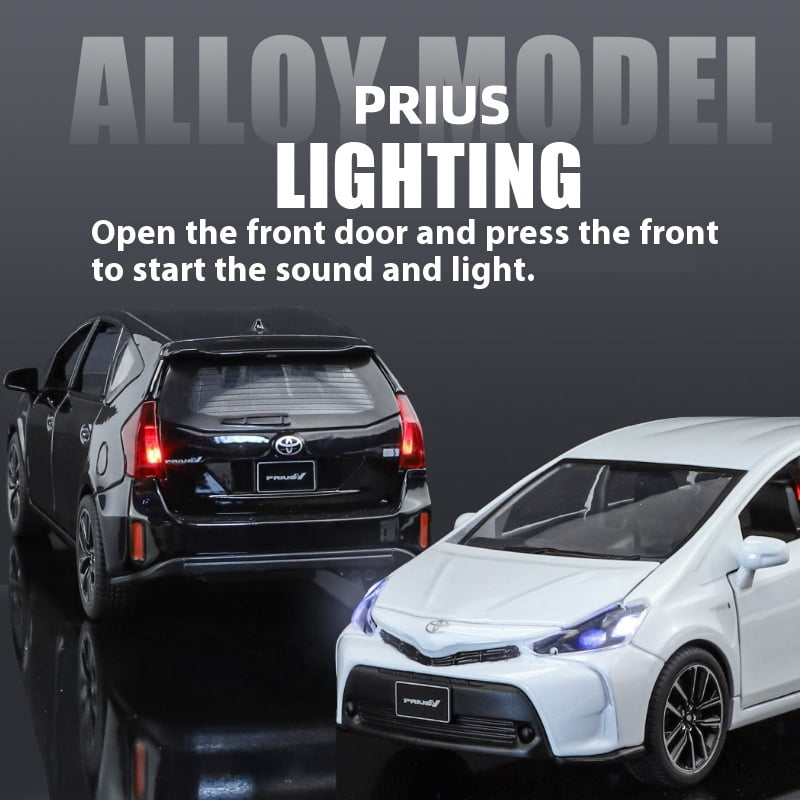 1:32 TOYOTA PRIUS Alloy Car Toy Diecast Metal Model Sound & Light Toy Computer Desktop Decorative Ornaments Children Toys Gifts