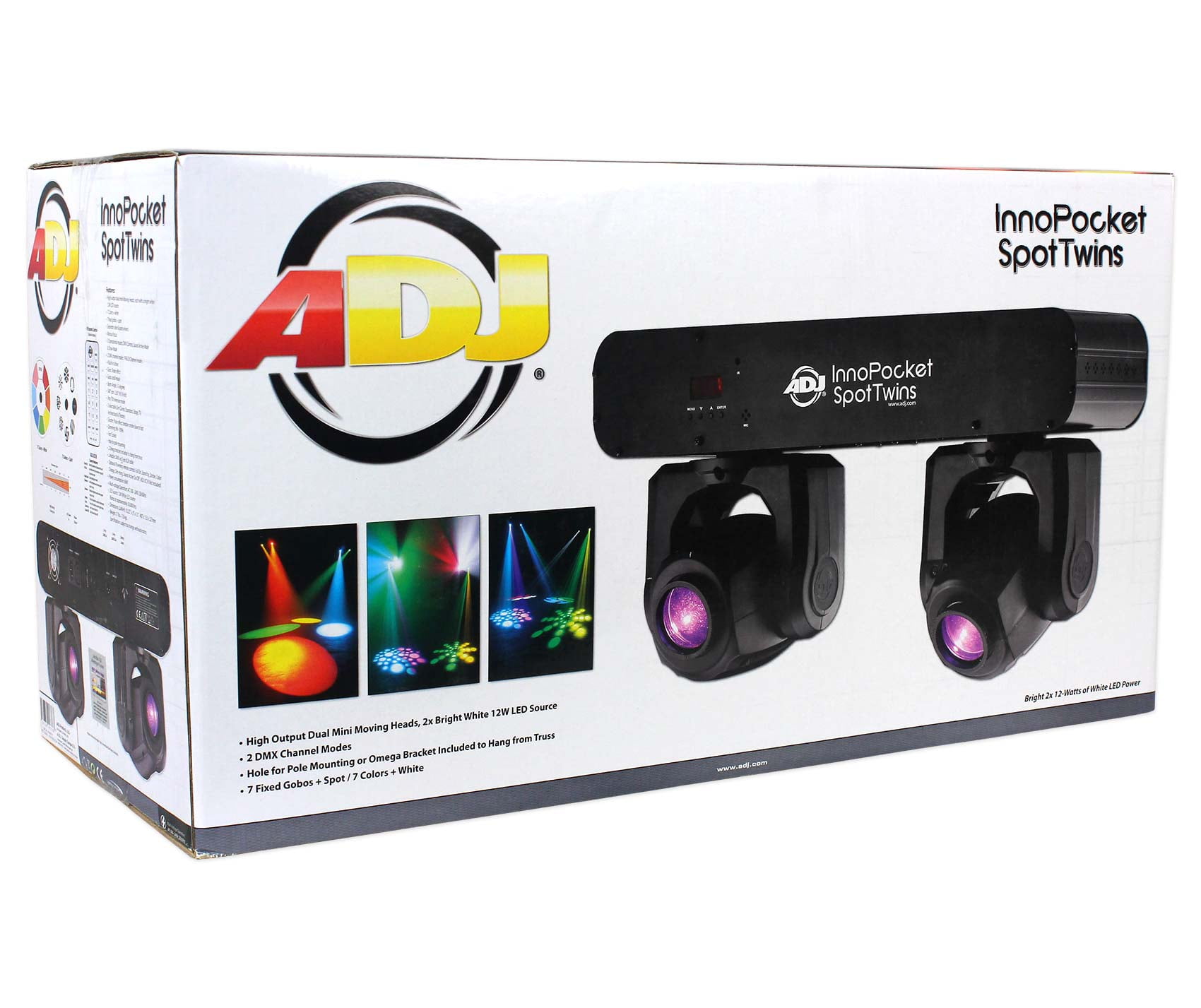 ADJ inno pocket spot 2台セット　※リモコンはひとつのみ American DJ ADJ Inno Pocket Spot Twins Dual Moving Head