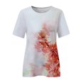 thumbnail image 4 of Pompotops T-Shirt Décontracté à Col Rond pour Femmes, Imprimé Graphique, Manches Courtes, Mode Douce, Blouse Décontractée pour Femmes, 4 of 5
