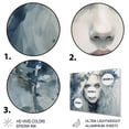 thumbnail image 3 of Designart "Nordic Queen Blue Grey Majesty" Abstract Landscape Metal Wall Art Prints, 3 of 5