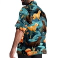 thumbnail image 3 of Platypus Men's Short Sleeve Printed Button Down Beach, Casual, Poplin Shirts for Summer Vacation, 3 of 6