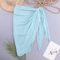 thumbnail image 2 of ASFGIMUJ Women Beach Sarongs Sheer Cover Ups Mesh Bikini Wrap Skirt For Swimwear Sky Blue One Size, 2 of 5