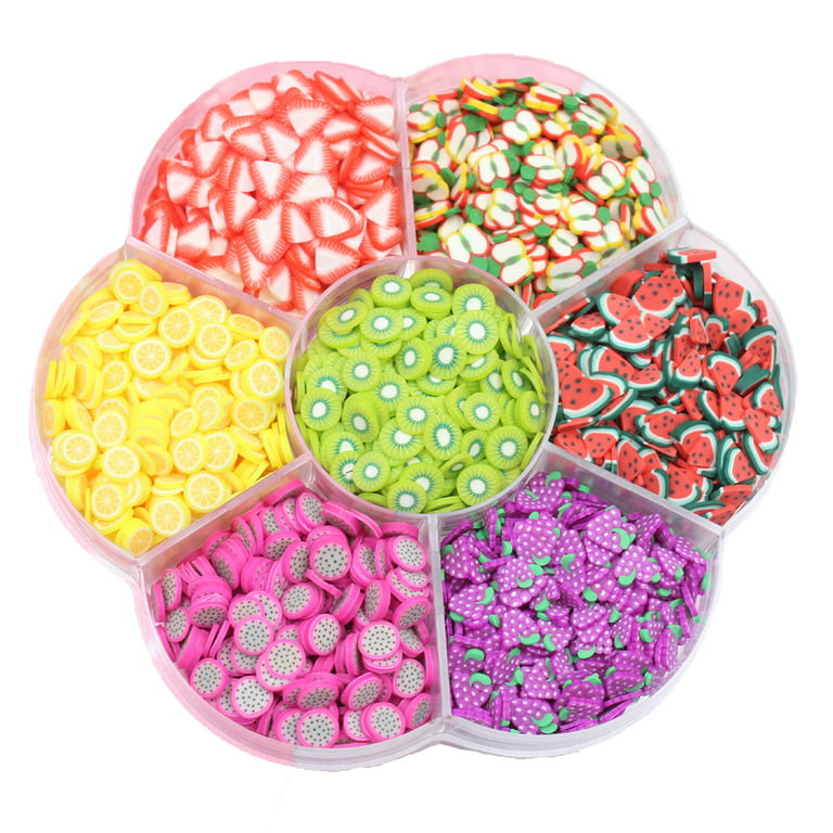 HLGDYJ Assorted Fruit Slices 90g Wheel - Slime Supplies/Slime  Acessories/Slime Add ins/Polymer Clay/Nail Art Kit Maker for Kids 